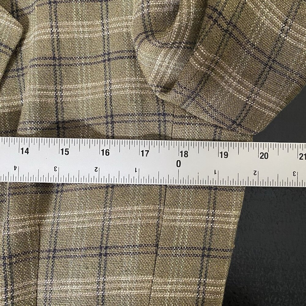 Vintage Liz Claiborne Blazer Women 12 Petite Linen Blend Plaid Academia Heritage - Picture 11 of 15